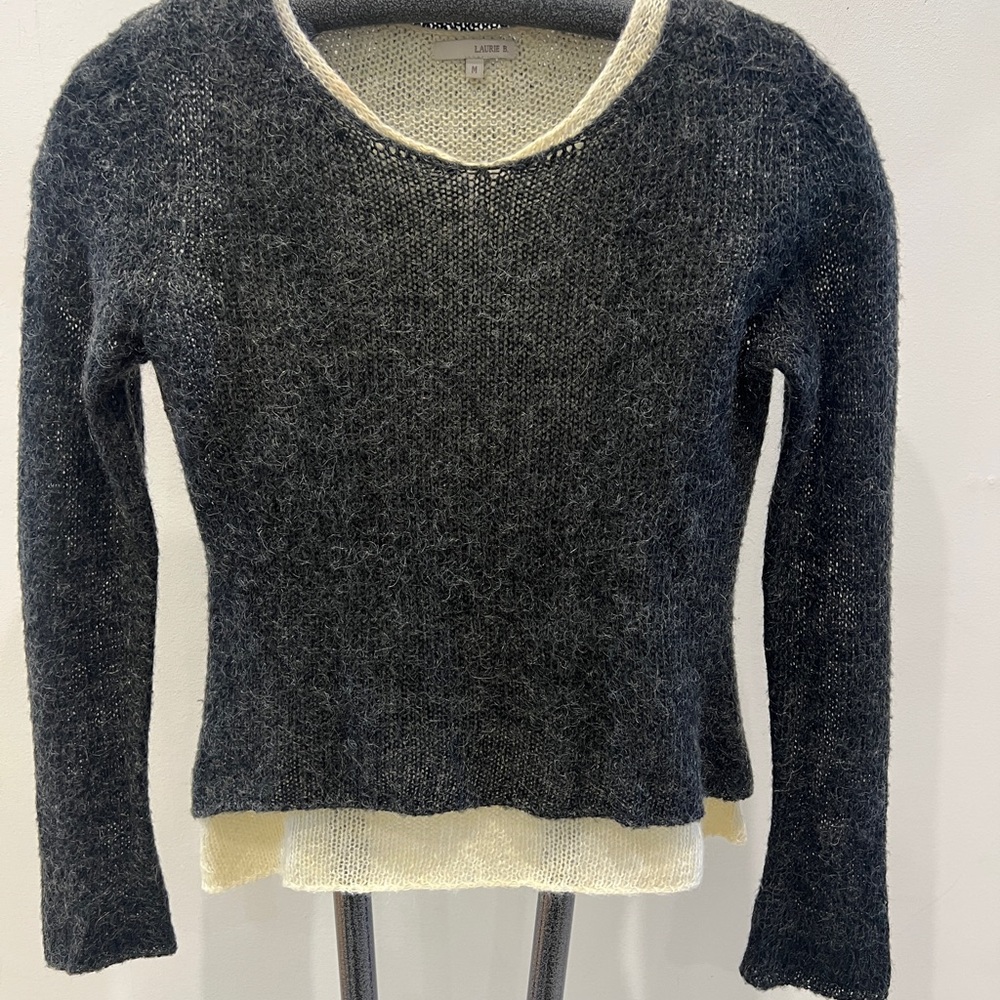 Women's Gray Cream “ Laurie B “ Sweater